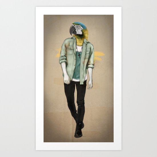 I was a Parrot before it was Cool Art Print