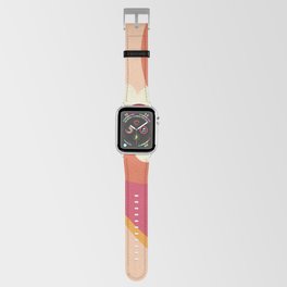 Retro style flowers and waves Apple Watch Band