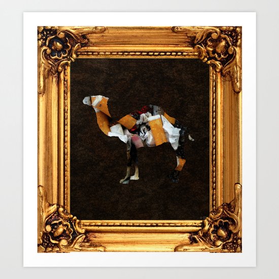 Camel Collage 3F Art Print