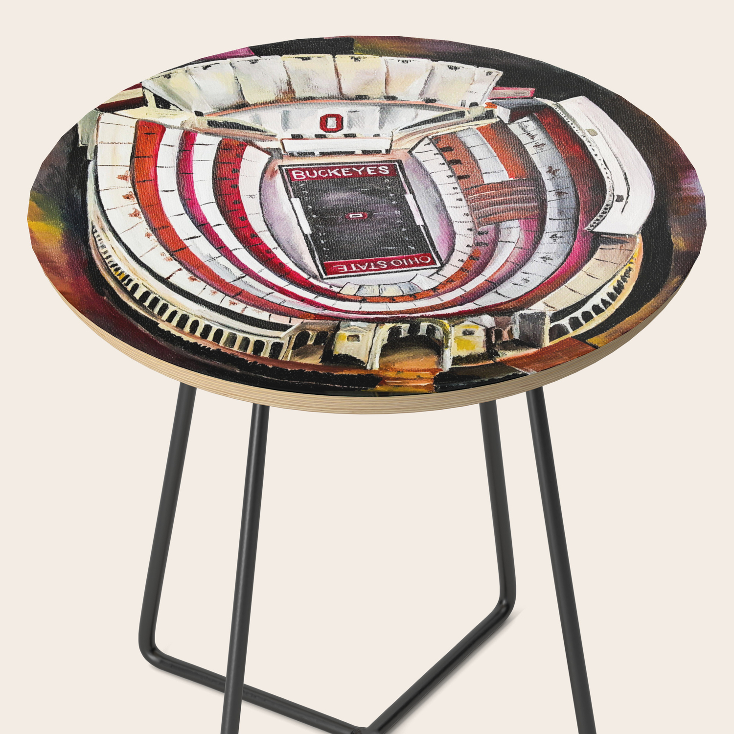 Ohio State The Shoe Side Table By Kaitlinhennessy