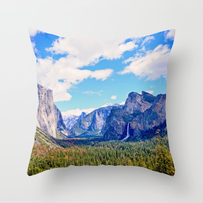 Yosemite Valley Throw Pillow