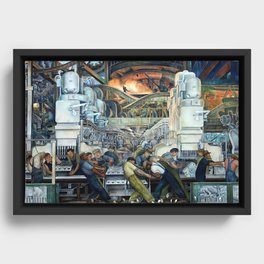Diego Rivera Murals of the National Palace II Framed Canvas