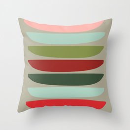 Bold Organic Shapes | Happy Vibes Contemporary Abstract Art Throw Pillow