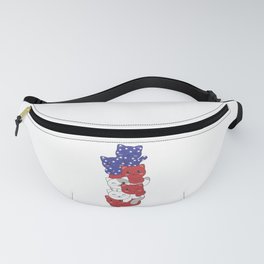 Cat For The Fourth Of July Usa Flag Cats Pile Fanny Pack