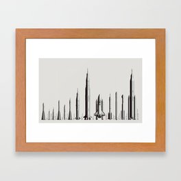 Rockets of Human Spaceflight - Past, Present, and Future Framed Art Print