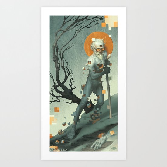 Aboard a Dying Construct Art Print