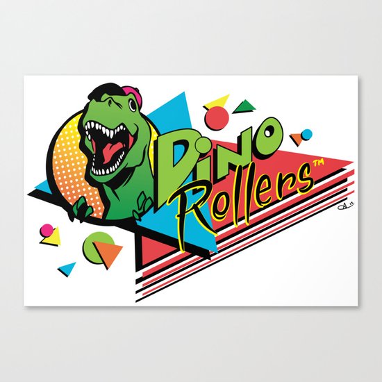 Dino Rollers Logo Canvas Print