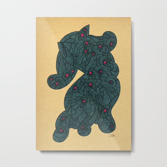 - blue blob pop - Metal Print