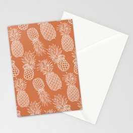 Fresh Pineapples Peach & White Stationery Card