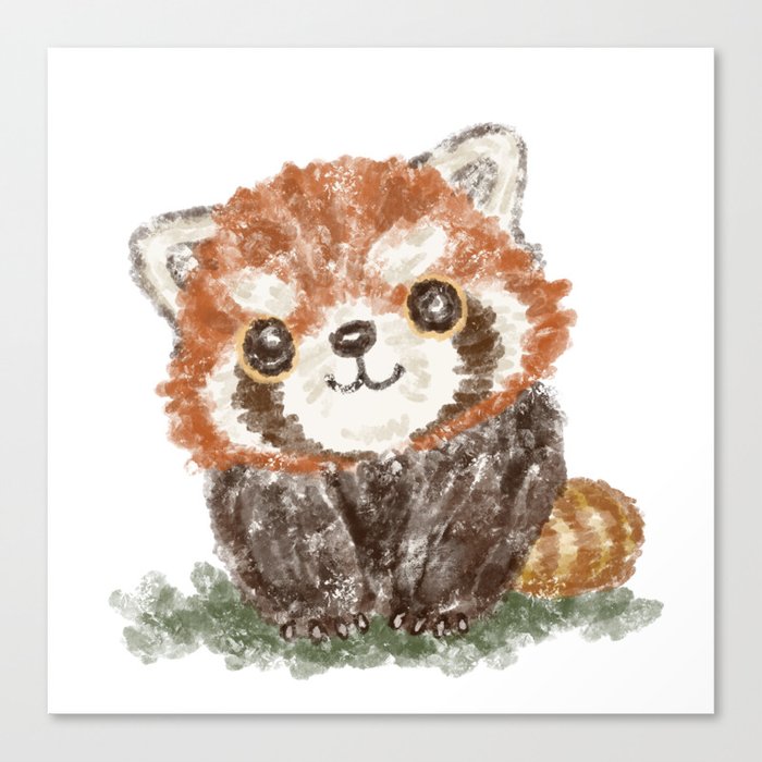 Smiling red panda Canvas Print