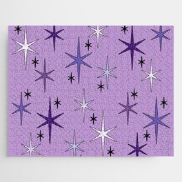 Mid Century Modern Star Sky Purple Jigsaw Puzzle