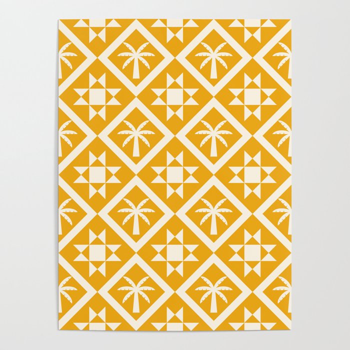 Bohemian Geometric Pattern 03B Poster