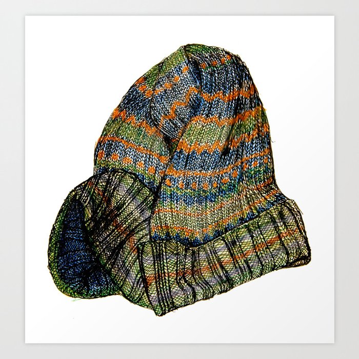 Color Knit Cap Art Print