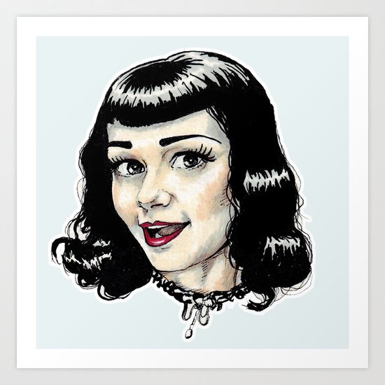 Anna Cartoon Art Print