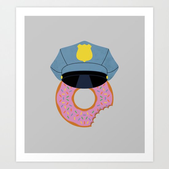 Officer Donut Art Print