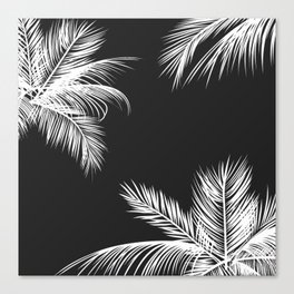 Black and White Fern Canvas Print