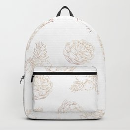 Golden Sparkle Floral Pattern Christmas Gift Ideas Backpack | Beautiful, Graphicdesign, Leaves, Golden, Christmas, Floral, Christmaspattern, Plants, Xmas, Goldenchristmas 