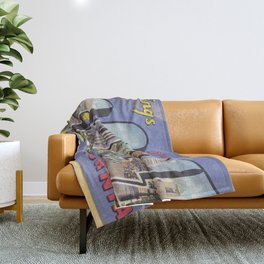 Greetings From Los Angeles Vintage Throw Blanket