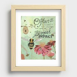 Honeybees May Be Little Recessed Framed Print