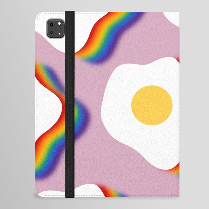 Rainbow fried egg pattern 6 iPad Folio Case