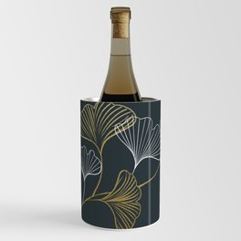 Ginkgo Fan Leaf Art #3 Wine Chiller