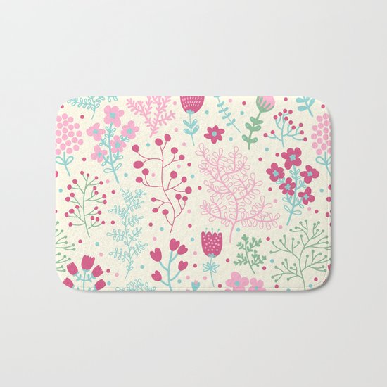 SPRING FLOWERS Bath Mat