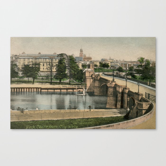 York general view and castle 1900 Canvas Print