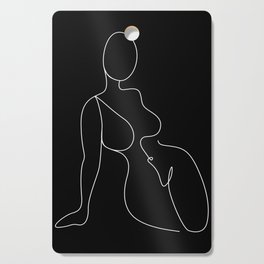 Curvy Body Line in black / Female figure in lines / Explicit Design Cutting Board
