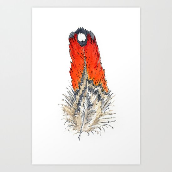 Red Feather - 02 Art Print