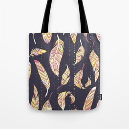 Feathers pattern abstract ornament Patrón de plumas ornamento abstracto Abstrakte Federmusters Tote Bag