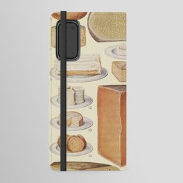 Vintage Collage of Household Cheeses, Beeton, 1923 Android Wallet Case