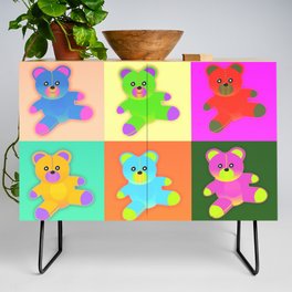 Teddy Bear Pop Art Credenza