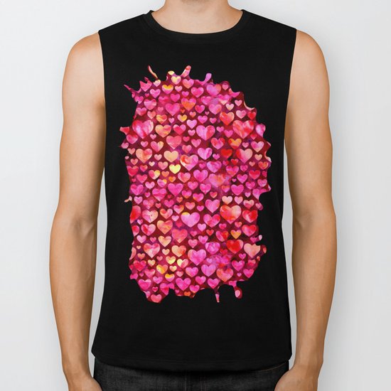Heart Pattern 03 Biker Tank