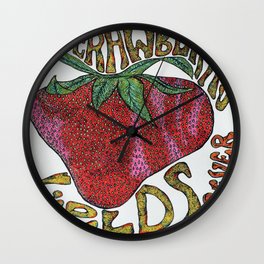Strawberry Fields Forever  Wall Clock