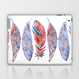 Watercolor Feathers - Red & Purple Laptop Skin