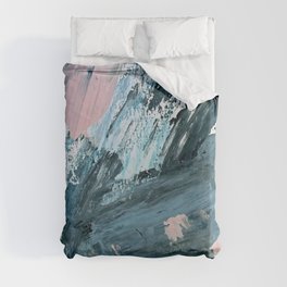 Wilmington: a colorful abstract acrylic piece in pinks and blues Duvet Cover
