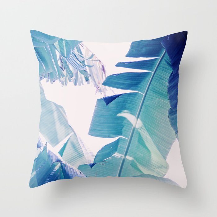 banana blue pillow