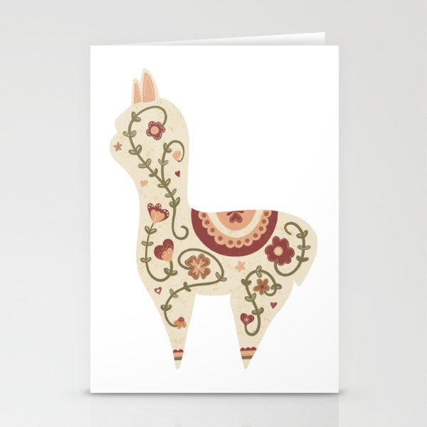 Valentine Floral Alpaca Stationery Cards
