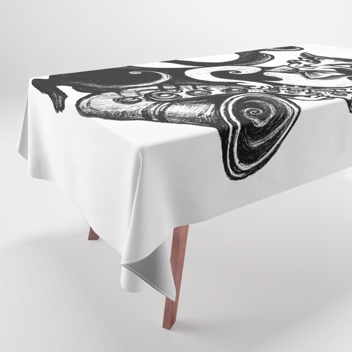 Cat playing saxophone Tablecloth