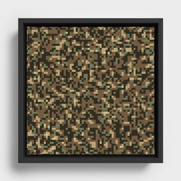 Amazing Camouflage Design Framed Canvas