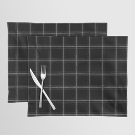 Windowpane in Black - Medium Placemat