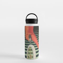 Red Devil On Cycle Pneu Russian American Cappiello Water Bottle