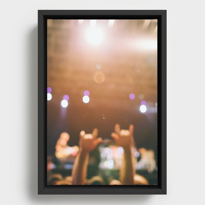 Rock and roll! Framed Canvas