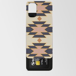 Desert Boho Aztec Folk Motif Blue and Blush Pink Android Card Case
