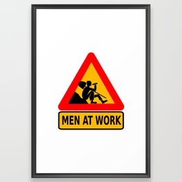 Men at work Framed Art Print