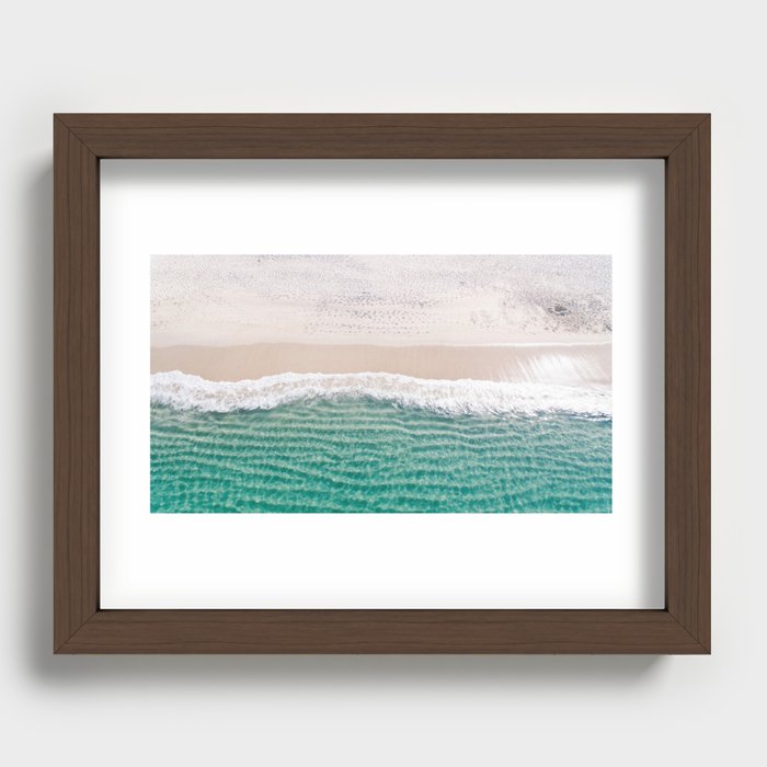 clear blue dreamy beach Recessed Framed Print