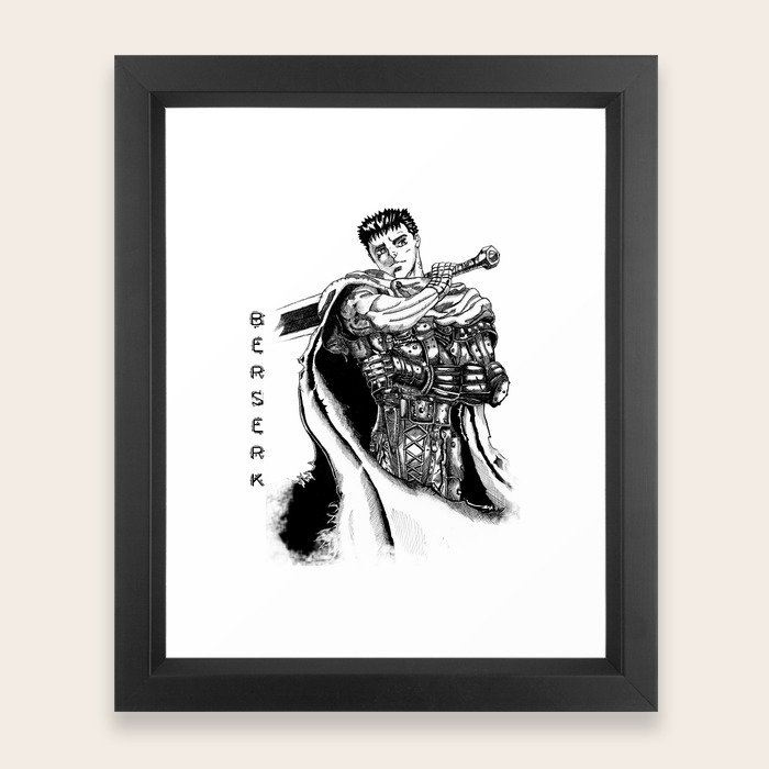 GATSU BERSERK Framed Art Print by deianaluca | Society6