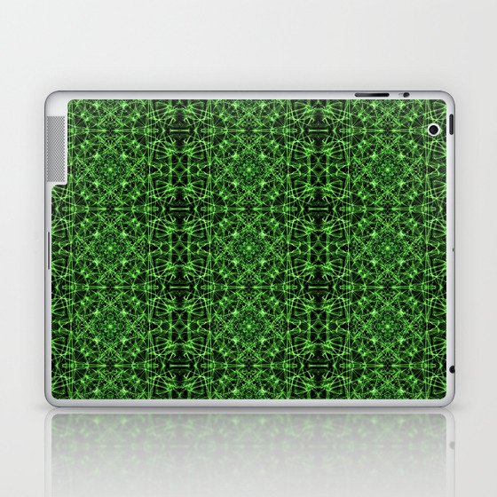 Liquid Light Series 25 ~ Green Abstract Fractal Pattern Laptop & iPad Skin