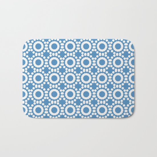Round and Round Blue Bath Mat