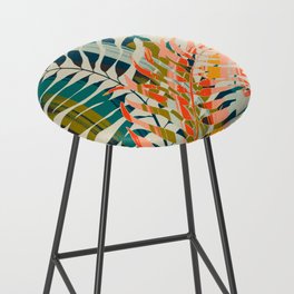 colorful palm leaves Bar Stool